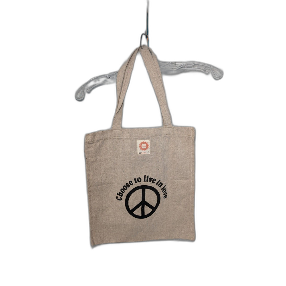 Naad Naturals Boho Canvas Tote Bag / Organic Earthy Mantra Eco Market Bag